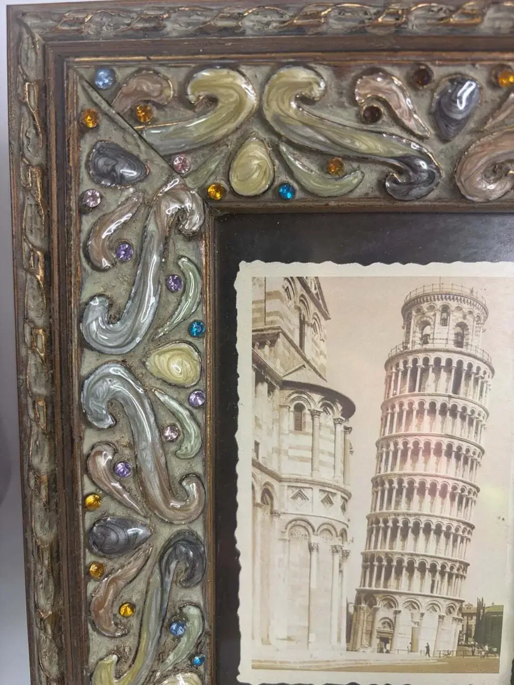Decorative Ornate Bedazzled Picture Frame 3.5x5”